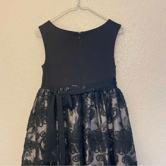 Bonnie Jean Girls formal special occasion dress Hi-Low lace embroidered -7/8